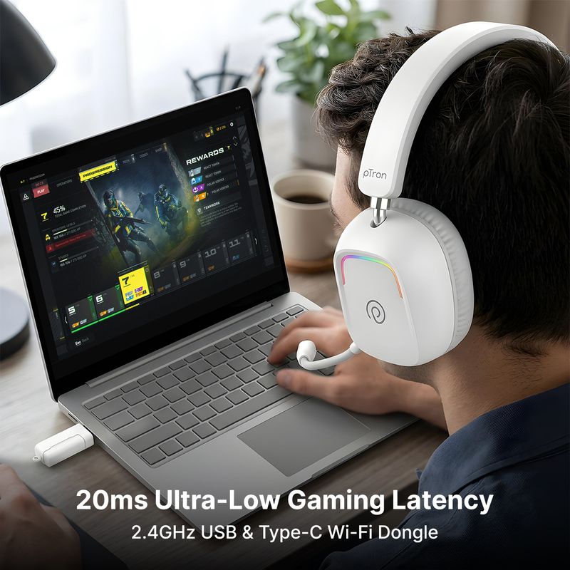 PTron Studio Sports Bluetooth Gaming Headset - Image 3