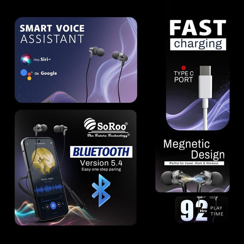 Soroo Future Wireless Neckband 92H Playback - Image 6