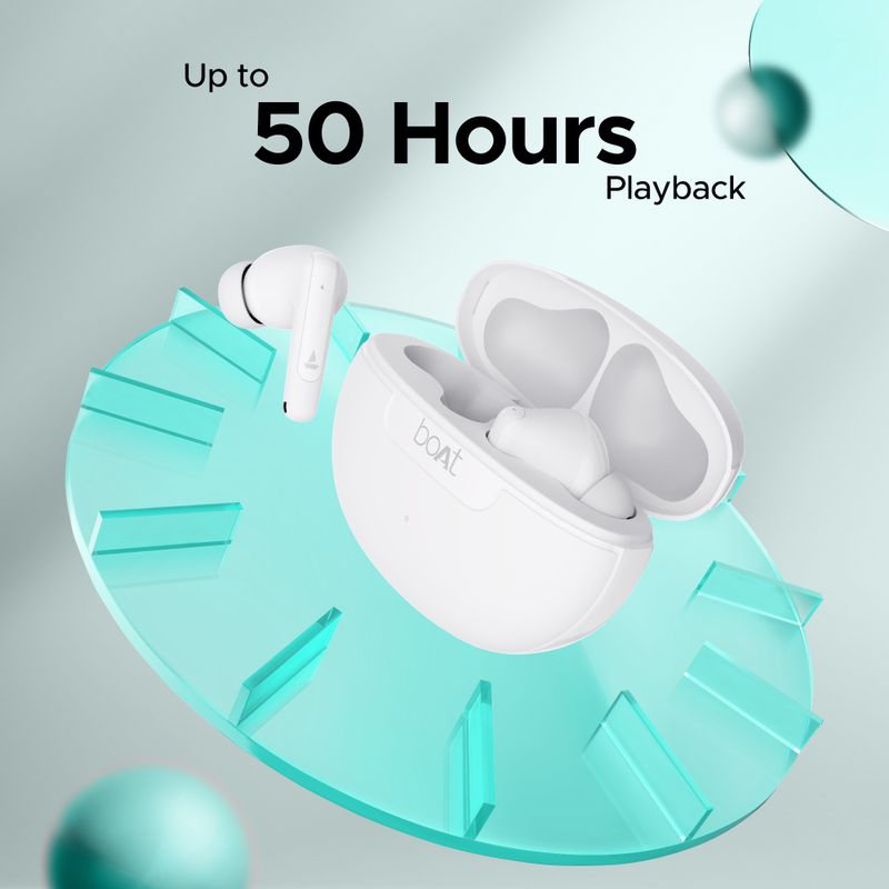 boAt Airdopes 161 ANC True Wireless Earbuds (White) - Image 3