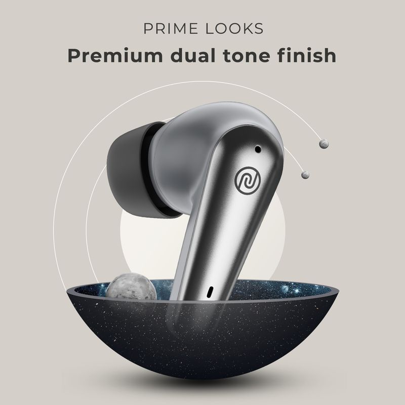 Noise Buds X Prime TWS Earbuds, 120H Playtime, Silver Grey - Image 8