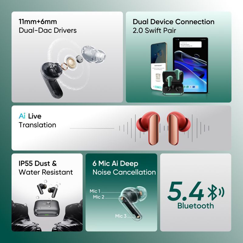 Buds Air 7 Pro 53dB ANC Bluetooth Headset - Image 5