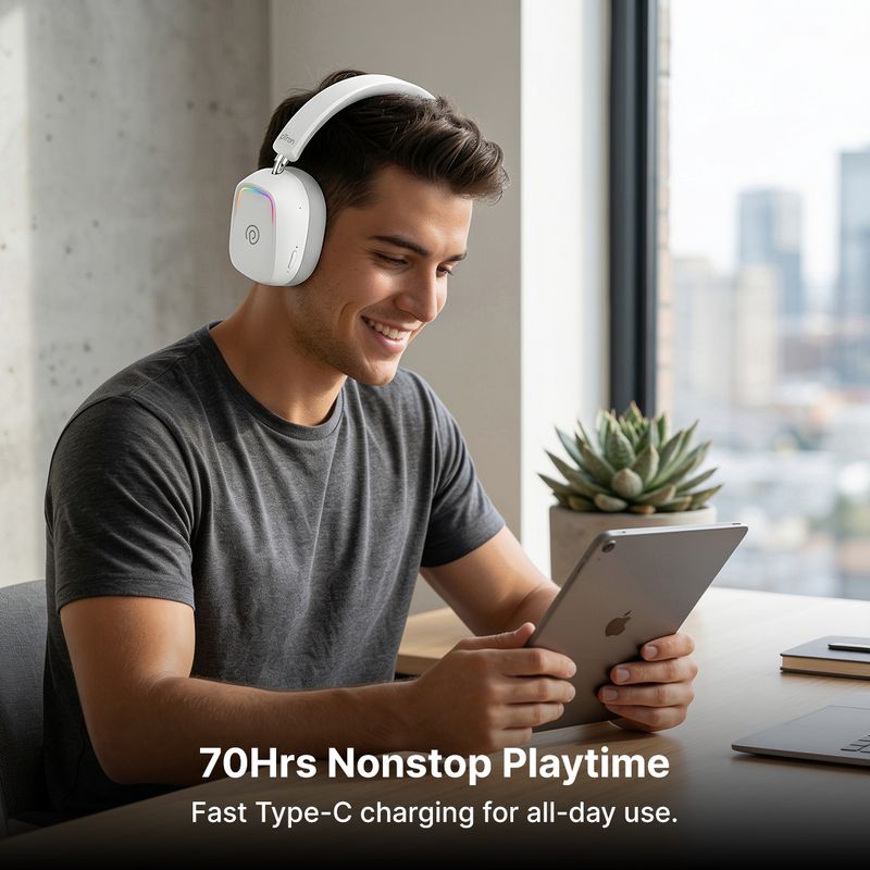 PTron Studio Sports Bluetooth Gaming Headset - Image 4