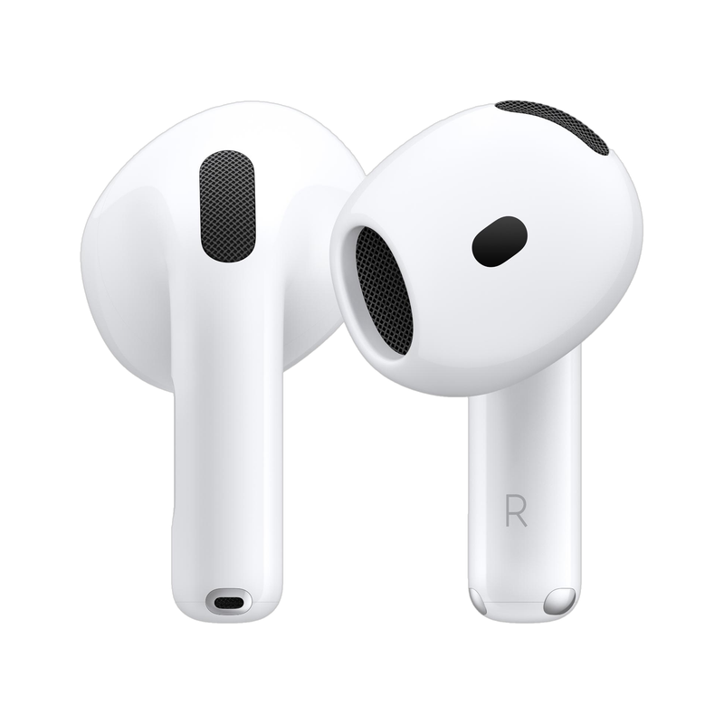 APPLEApple AirPods 4 Wireless Earbuds, Personalised Spatial Audio,Sweat and Water Resistant Bluetooth Headset (White, True Wireless)