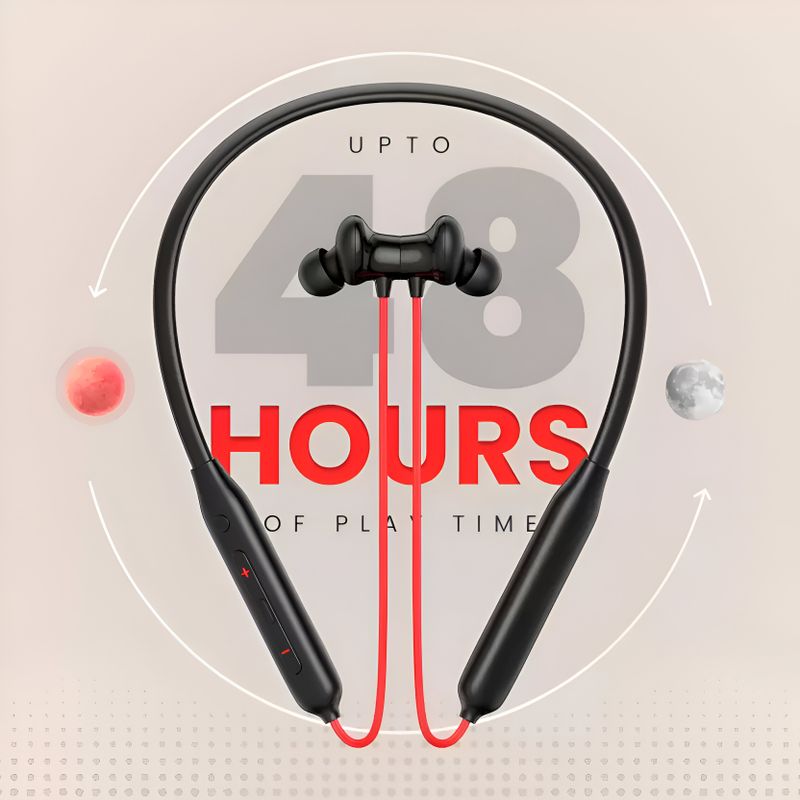 GREE MATT Bullets Z2 - MAGNETIC POWER OFF/ON 48Hr Playtime Headphone Neckband Bluetooth Headset (Acoustic Red, In the Ear) - Image 8