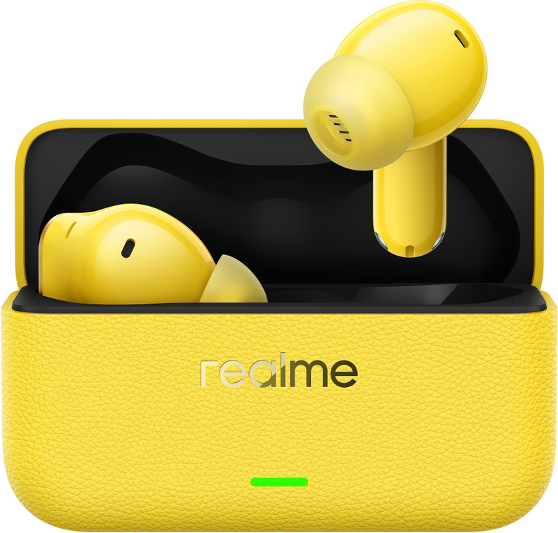realme Buds T500 Pro with 50dB ANC|12.4mm Hi-res Drivers|Spatial Audio|56 Hrs battery Bluetooth Headset Lemon Cola, True Wireless