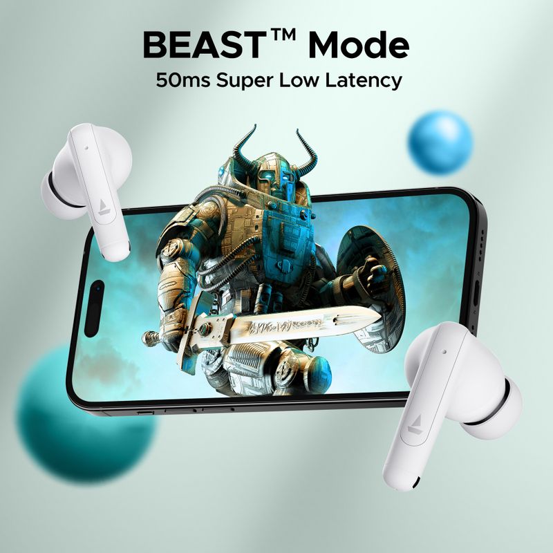 boAt Airdopes 161 ANC True Wireless Earbuds (White) - Image 5
