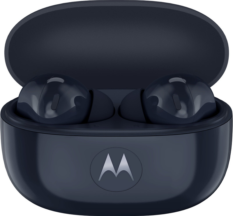 MOTOROLA Buds2 with 6mic 55dB ANC,11+6 mm Dual Drivers,53 Hours Battery,Hi-Res Audio,IP54 Bluetooth Headset (PANTONE Carbon (Solid), True Wireless)
