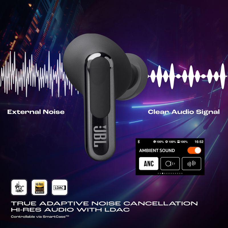 JBL Live Beam 3 TWS Earbuds, 48H Runtime, Wireless Charging - Image 4