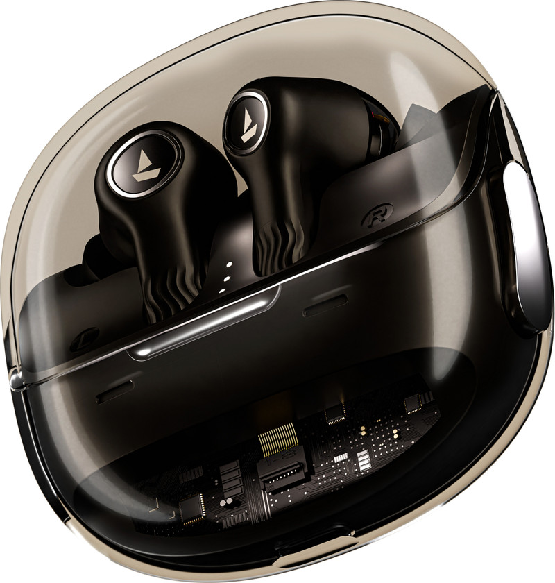 boat nirvana crystl 2025 launch transparent case 360 spatial audio 4mics enx bluetooth