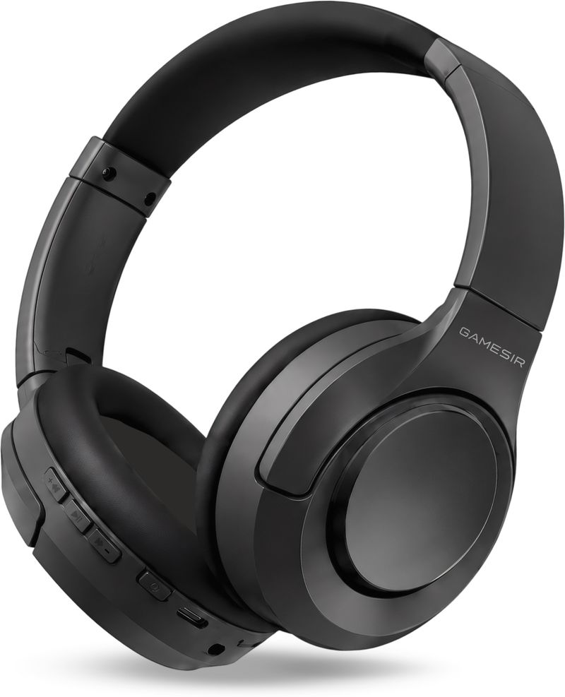 GameSir BeatXtra Pro Wireless Bluetooth Headphones, 40H Playtime, Deep Bass & Mic Bluetooth Headset (Black, On the Ear) - Image 3