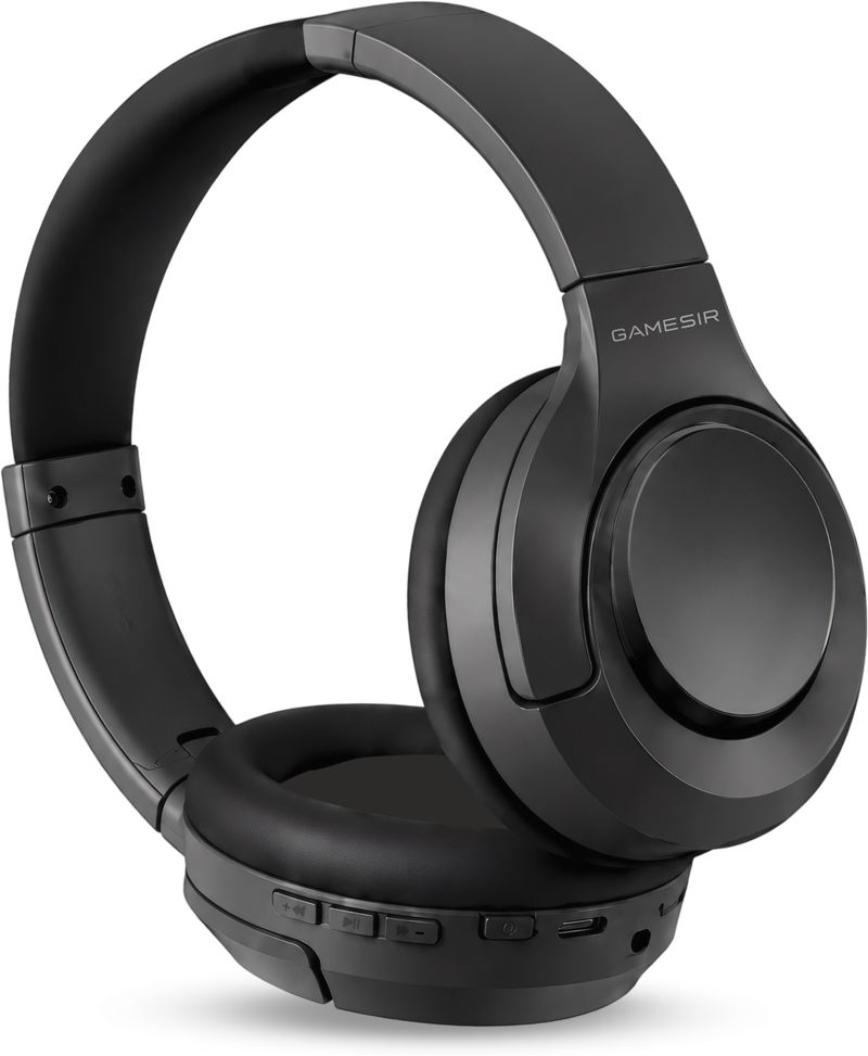 GameSir BeatXtra Pro Wireless Bluetooth Headphones, 40H Playtime, Deep Bass & Mic Bluetooth Headset (Black, On the Ear) - Image 2