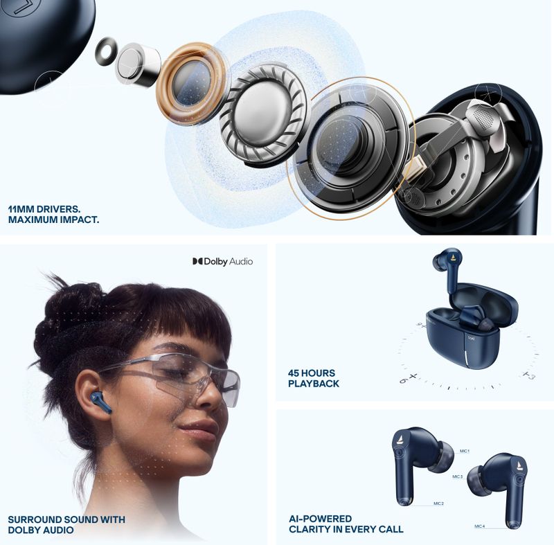 boAt Airdopes Prime 800D Bluetooth Headset - Image 3