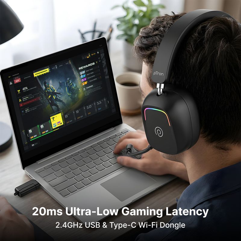 PTron Studio Sports Bluetooth Gaming Headset - Image 3
