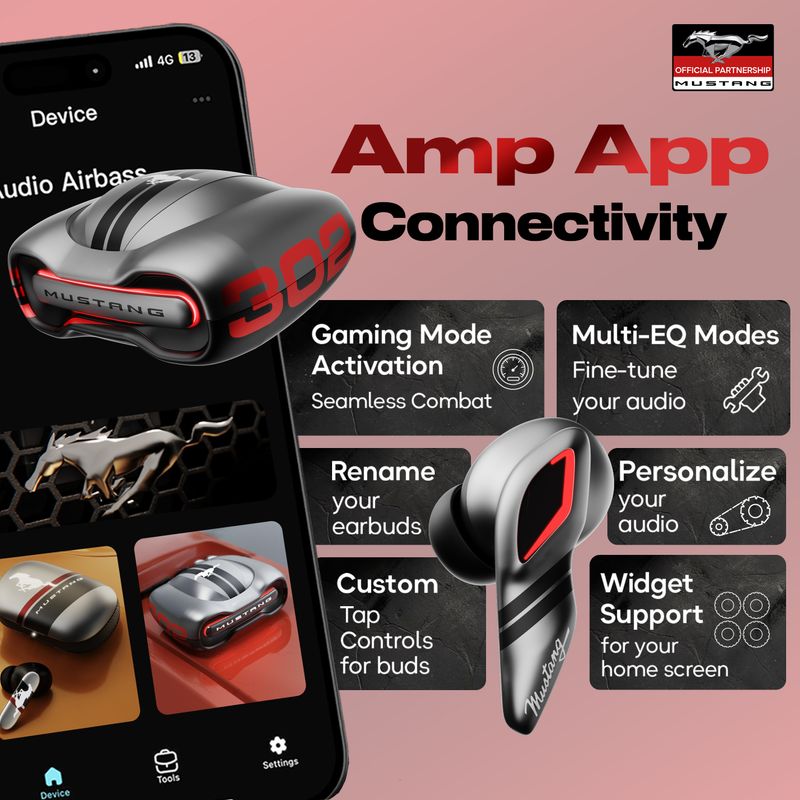 Goboult Mustang Torq 60Hrs Bluetooth Headset - Image 6