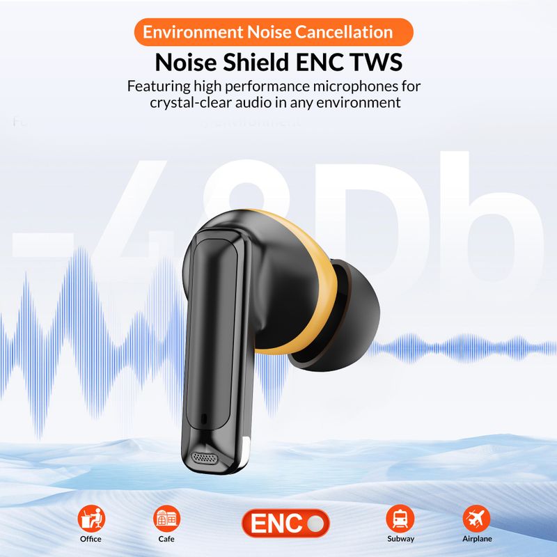 Aroma TWS28 True Wireless Earbuds, Black - Image 7
