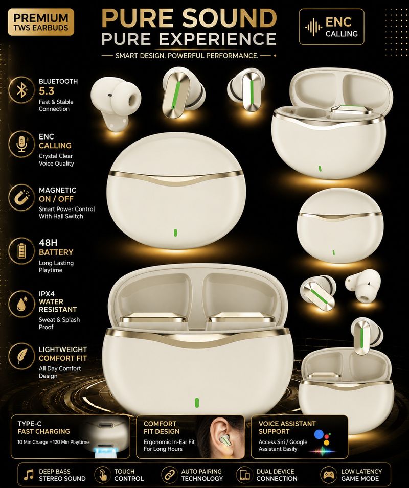 ROKAVO Korean Ear-clip Wireless Earbuds - Image 6