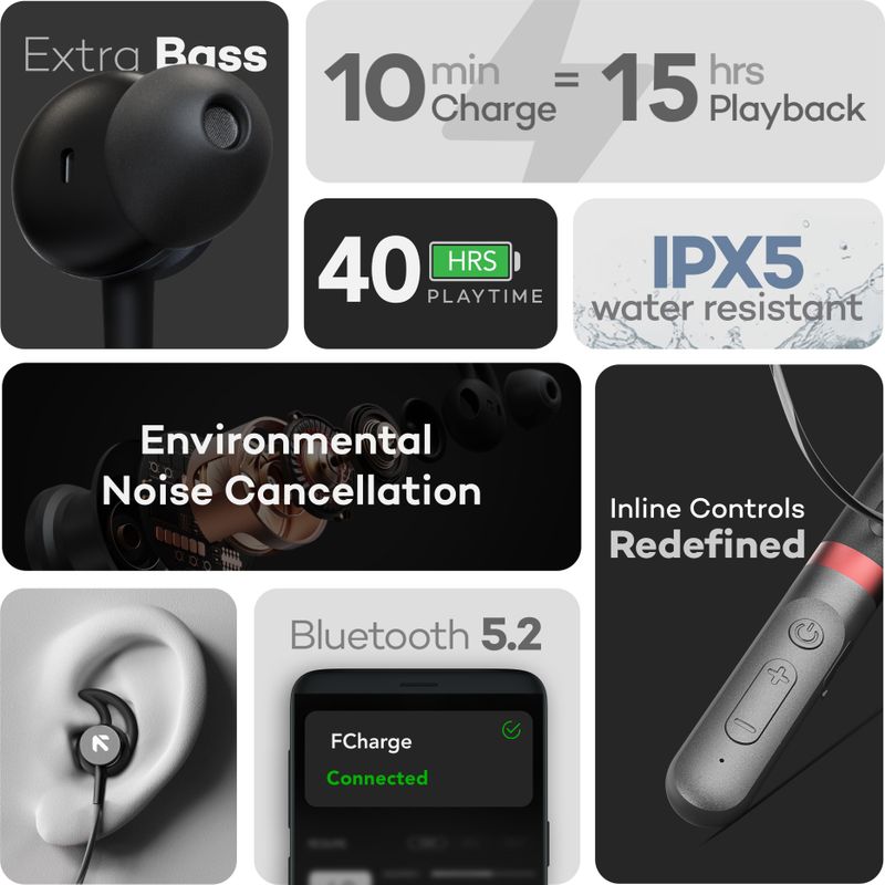 Goboult Fcharge 40H Bluetooth Headset - Image 4