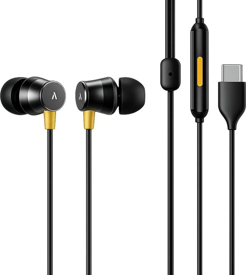varchoo Buds Type-C 3 Wired Headset Black - Image 2