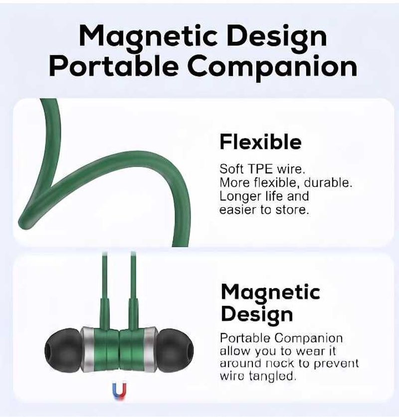RSTEQ Type-C Earphone|ENC Mic| Premium Earphone| Magnetized Buds pro Phantom03 Wired Gaming Headset (Green, In the Ear) - Image 4