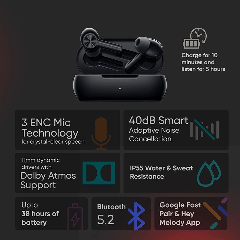 OnePlus Buds Z2 with Active Noise Cancellation - Image 3