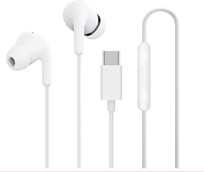 qoviq original Type-C In-Ear Wired Earphones With Powerful 12.4mm Drivers & Clear Calling Wired Headset (White, In the Ear) - Image 2