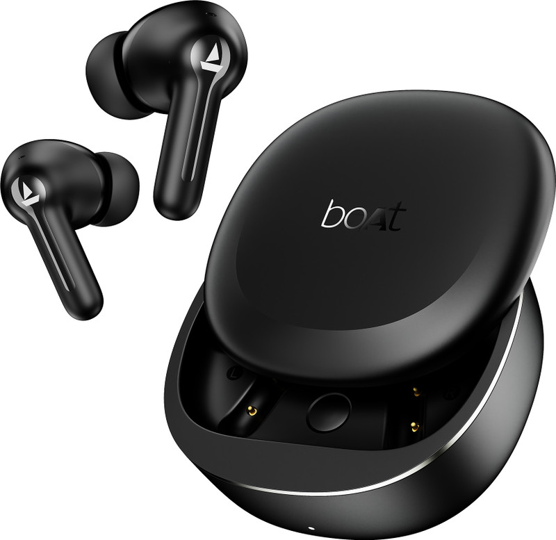 boAt Airdopes Prime 413,AI-ENx Tech, 50H Battery,Multi Connect,App Support,BEAST Mode Bluetooth Headset Active Black, True Wireless