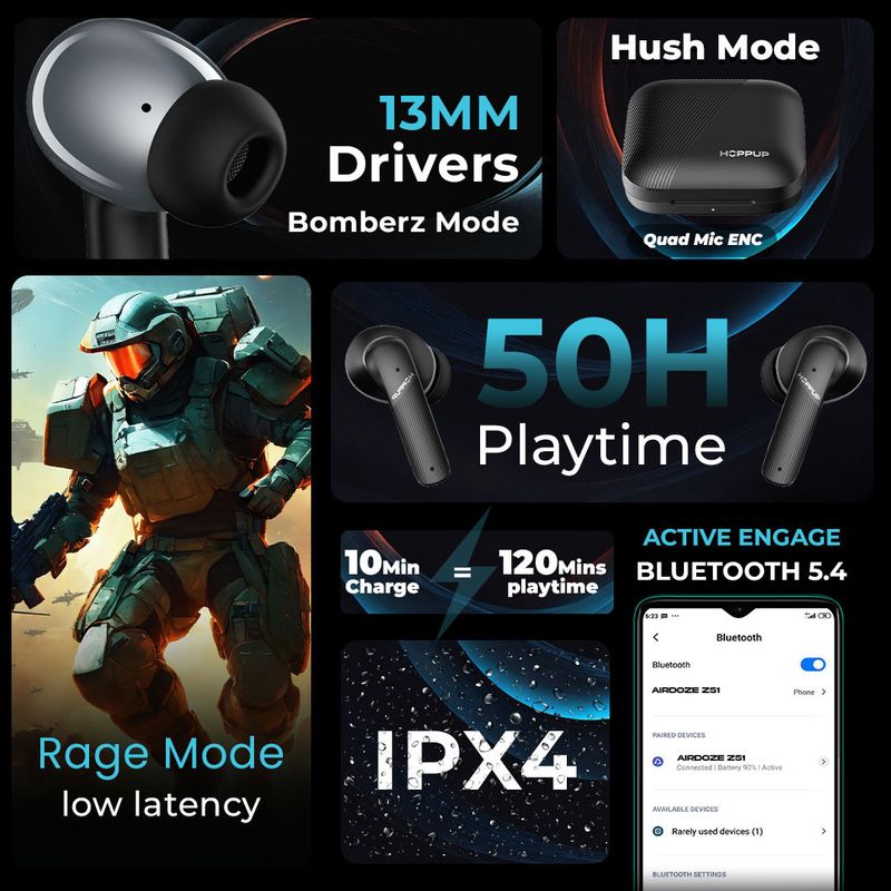 HOPPUP AirDoze Z51 Bluetooth Gaming Headset - Image 3