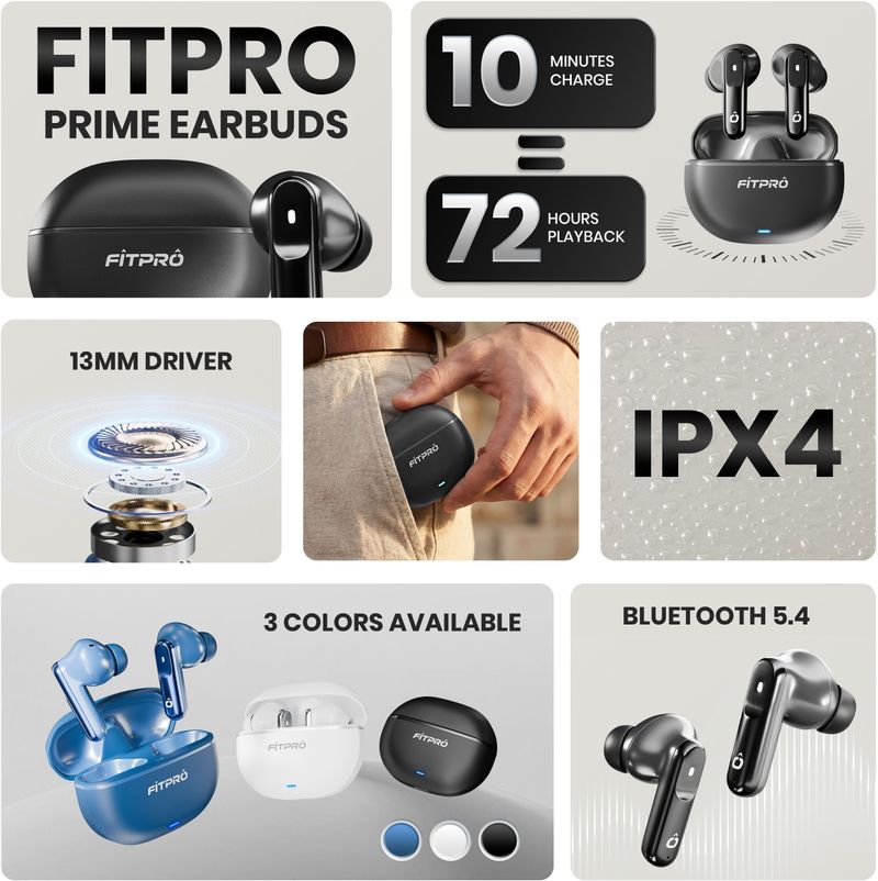 Fitpro 151 NEO TWS 5.1 Wireless Earbuds (Black) - Image 6
