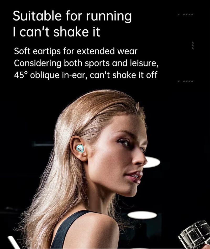 VEHOP M45 Display Bluetooth Earbuds TWS with Built-in Power Bank, 60hrs of PlayTime Bluetooth Headset (Black, True Wireless) - Image 5