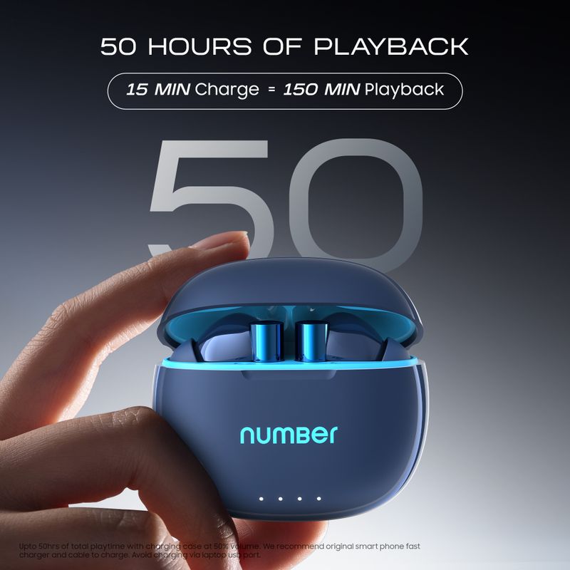 Number Navo Buds X1 TWS Earbuds (Blue) - Image 6