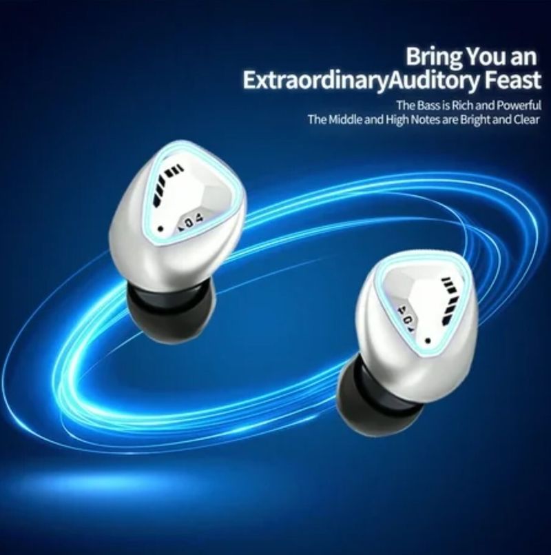 VEHOP M45 Display Bluetooth Earbuds TWS with Built-in Power Bank, 60hrs of PlayTime Bluetooth Headset (Black, True Wireless) - Image 3