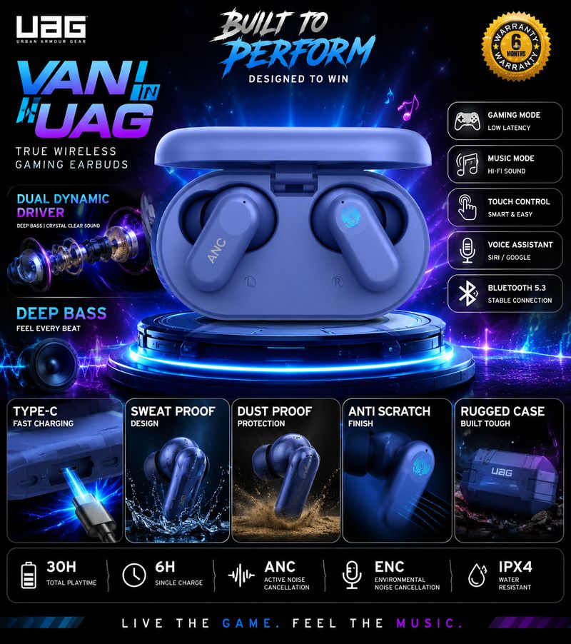 uag urbn armour gear UAG Buds 2R ANC Wireless - Image 4