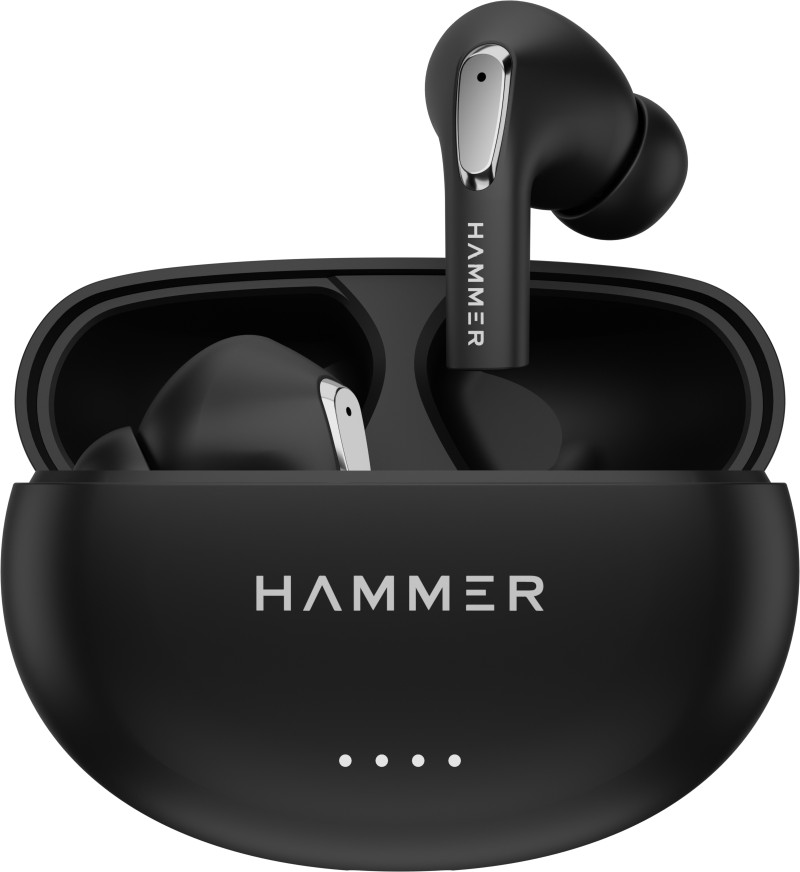 Hammer Mini Pods True Wireless Earbuds with Upto 20H Playtime|Touch Controls|v5.3 Bluetooth Headset (Black, True Wireless)