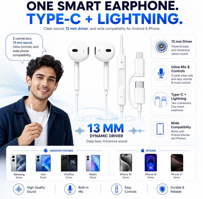 uddo Original Type C Earphones - Image 3