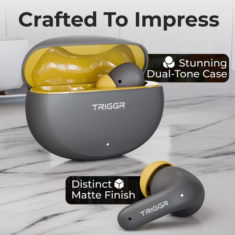 TRIGGR Ultrabuds N3 True Wireless Earbuds (Canary Smoke) - Image 3