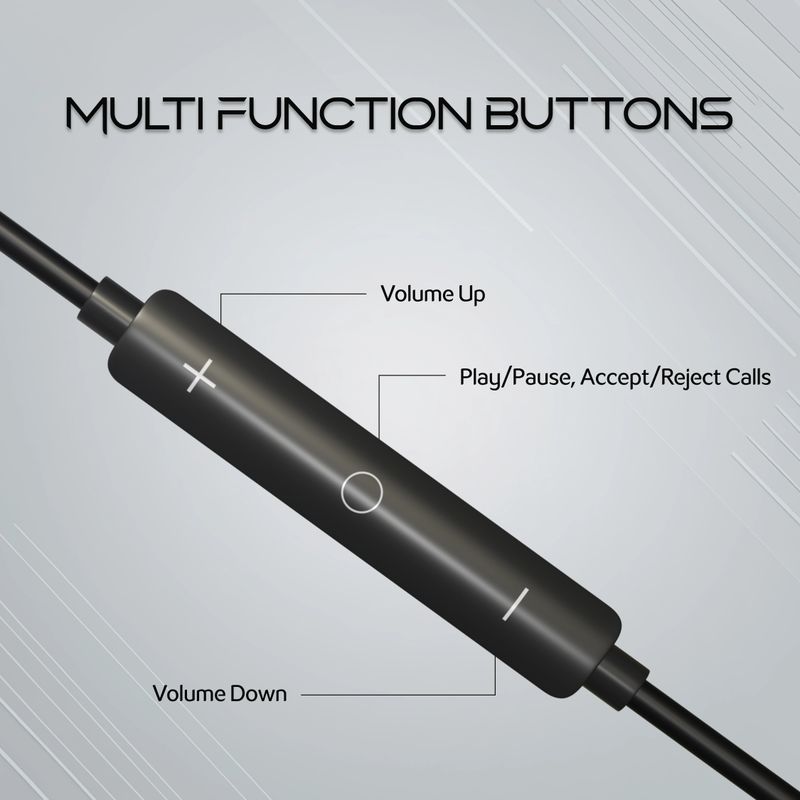 MAK POWER Type-C Wired Earphone with Mic (Black) - Image 6