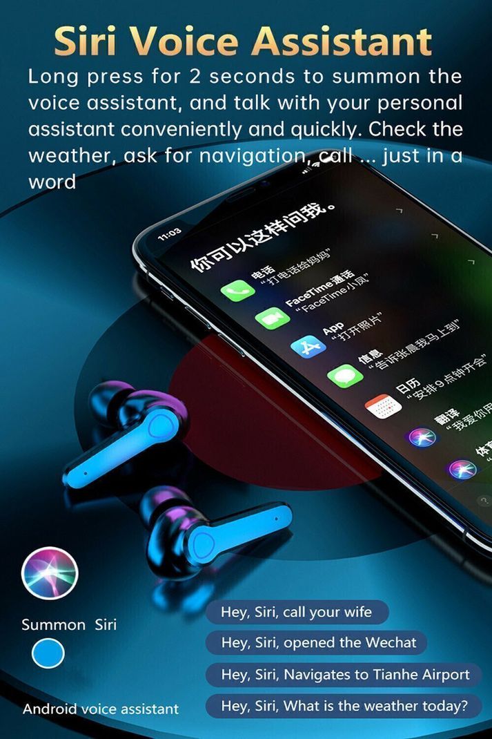 myxes New Edition TWS M19 Gaming Earbuds Bluetooth 5.0 Wireless LED Digital Display N8 Bluetooth Headset (Black, True Wireless) - Image 4