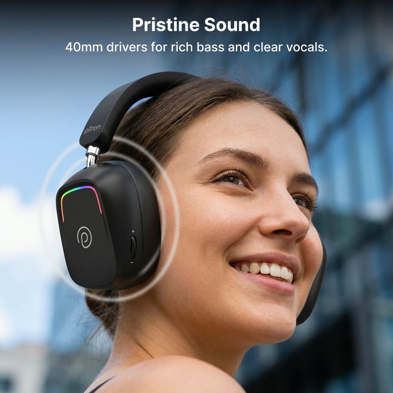 PTron Studio Sports Bluetooth Gaming Headset - Image 5