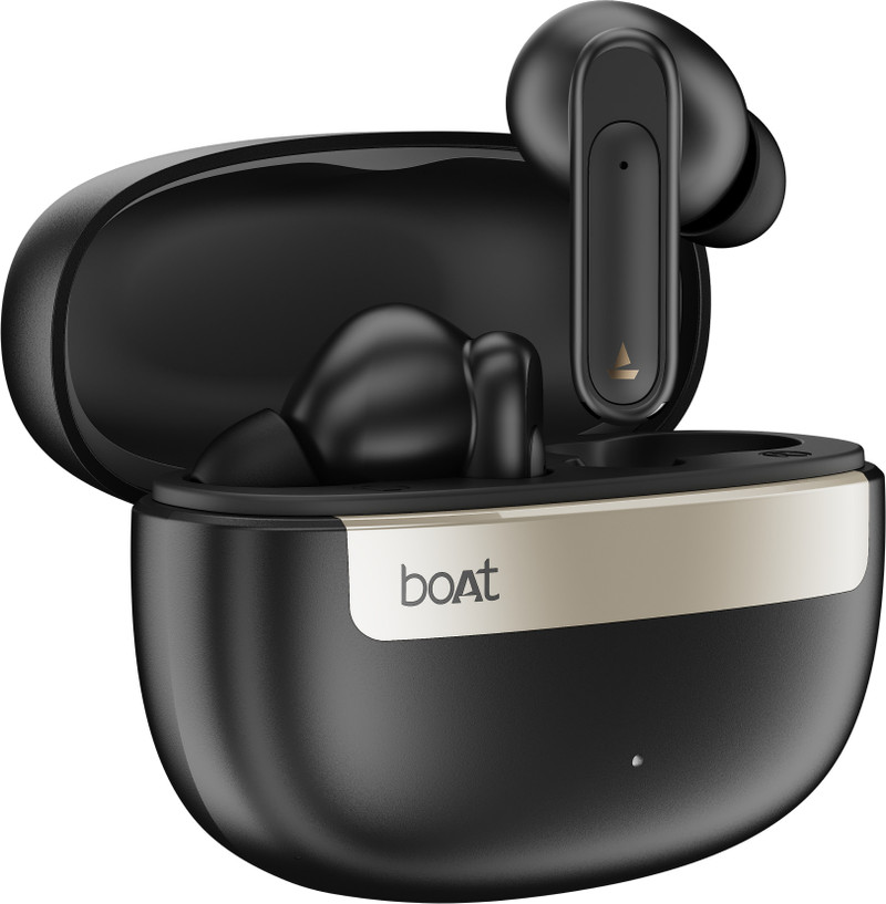 boAt Airdopes Plus 223,Spatial Audio,60H Battery,Quad Mic,AI-ENx,Multi-Connect,BTv6.0 Bluetooth Headset Classic black, True Wireless