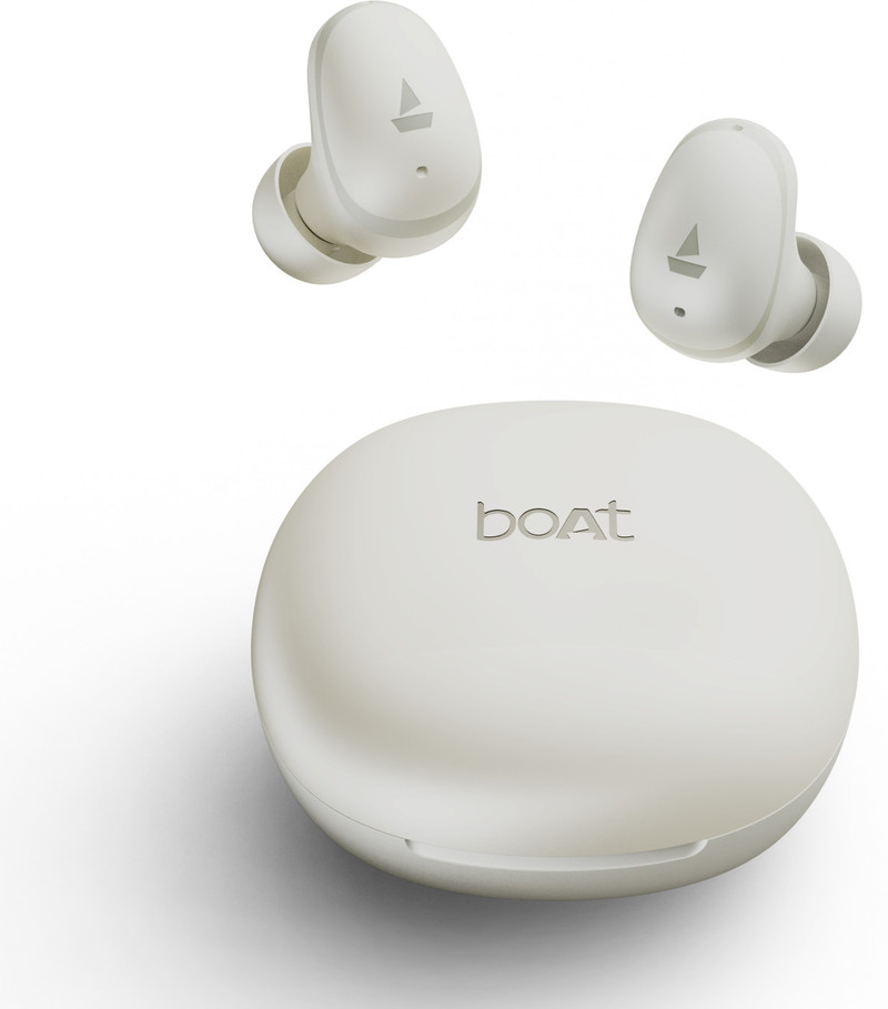 boAt Airdopes Plus 214,55H Battery, Dual Mics,ENx, IWP, Sleek Bean Design, BEAST Mode Bluetooth Headset (Silver Mist, True Wireless)