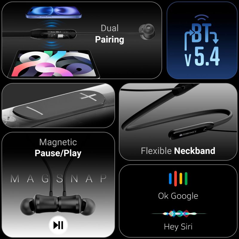 ZEBRONICS Raga F1 Neckband with 40H Playback - Image 5