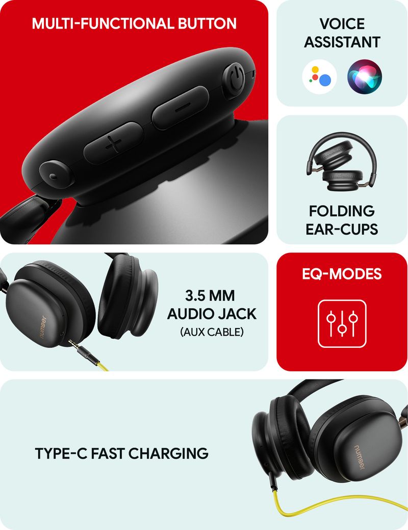 Number Headit Pro 100H Gaming Bluetooth Headset - Image 4