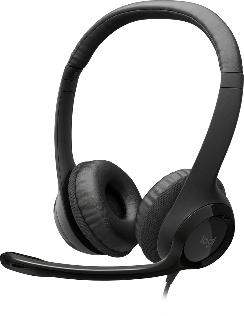 Logitech H390 USB Wired Headset Black, On the Ear