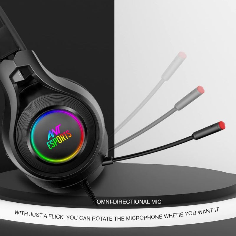 Ant Esports H570 Wired Gaming Headset (Black) - Image 5