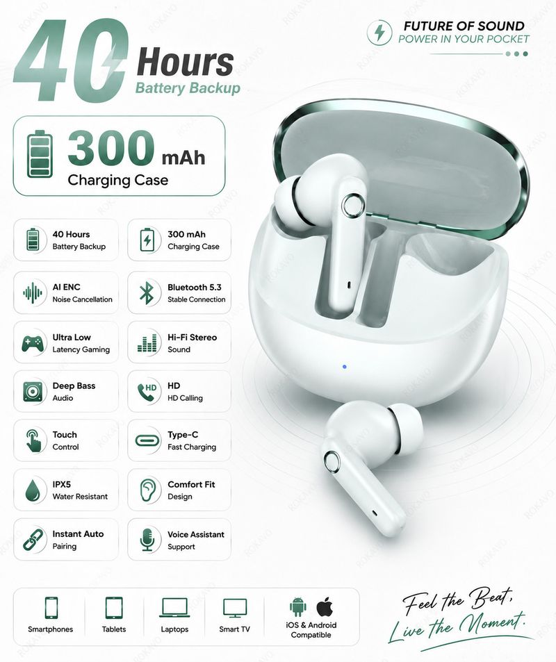 ROKAVO Boom Buds True Wireless Earbuds - Image 3