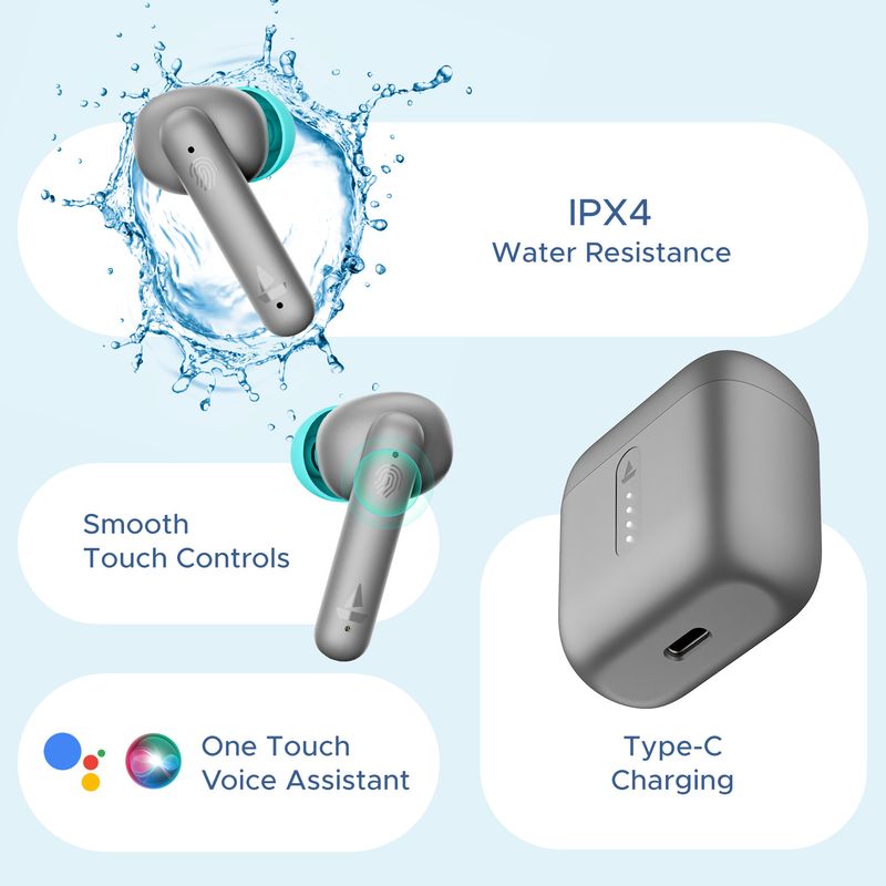 boAt Airdopes 148 True Wireless Headset (Grey) - Image 2