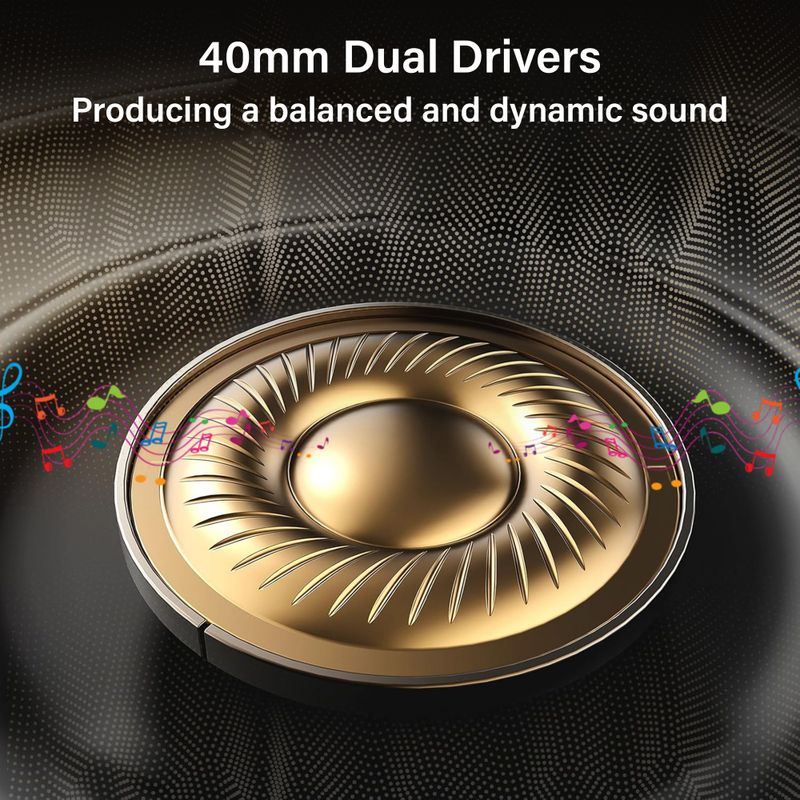 PunnkFunnk 70H Playtime Bass Bluetooth Headphone - Image 5