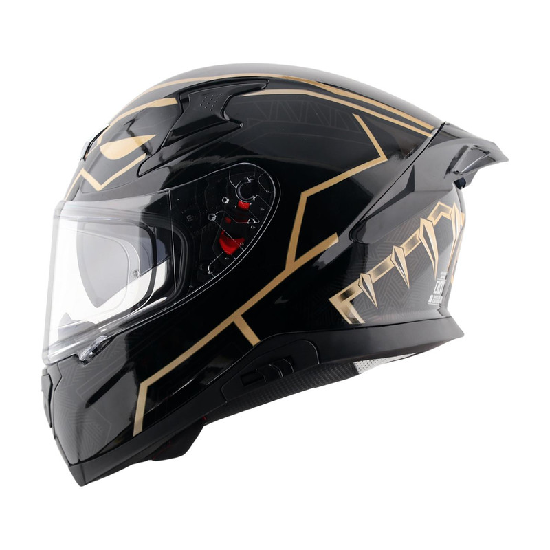Axor Apex Marvel Black Panther Motorbike Helmet (Black Gold)
