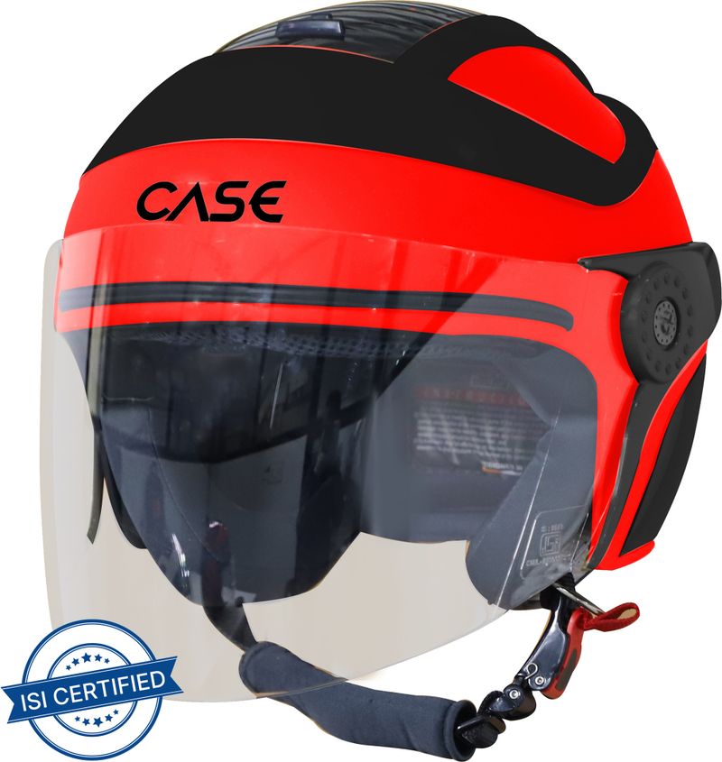 Steelbird SB-29 Case Motorbike Helmet (GLOSSY FLUO RED)