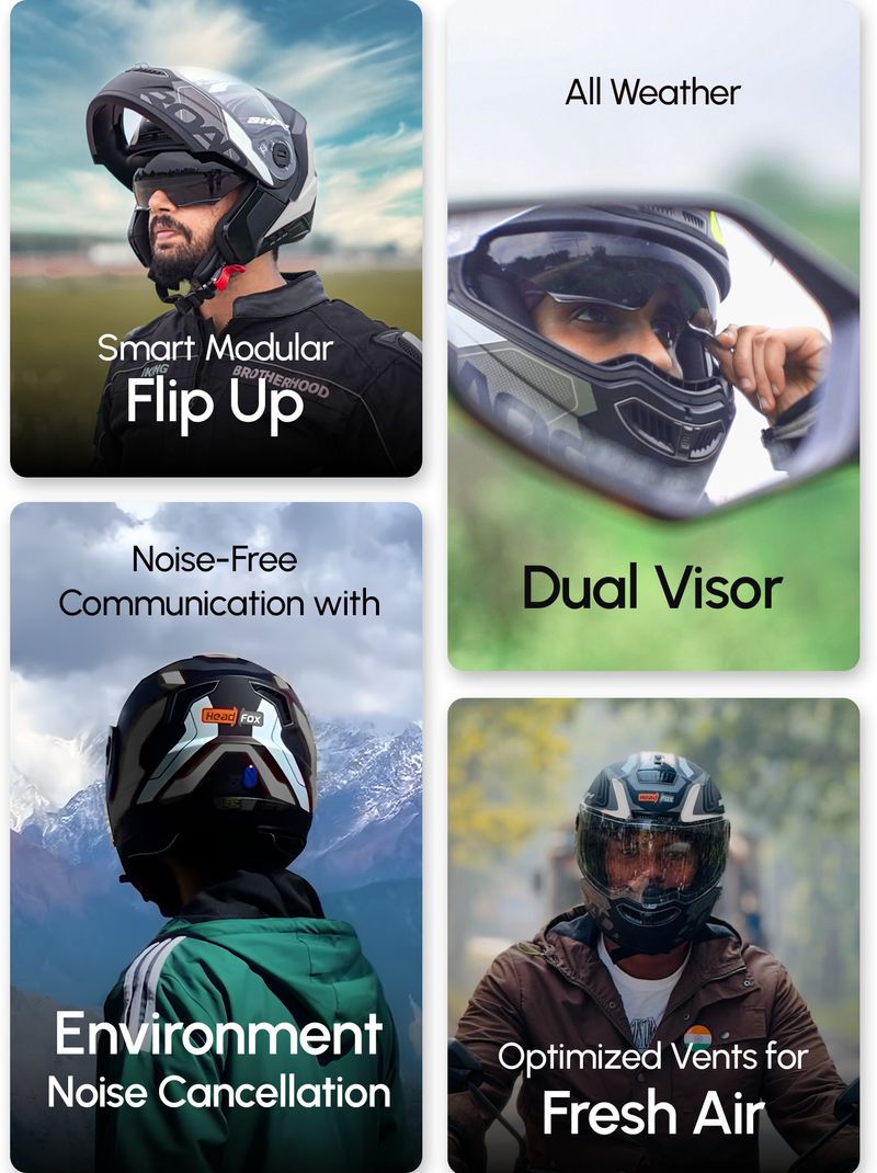 Head fox N2 Bluetooth GPS Helmet - Image 4